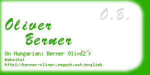 oliver berner business card